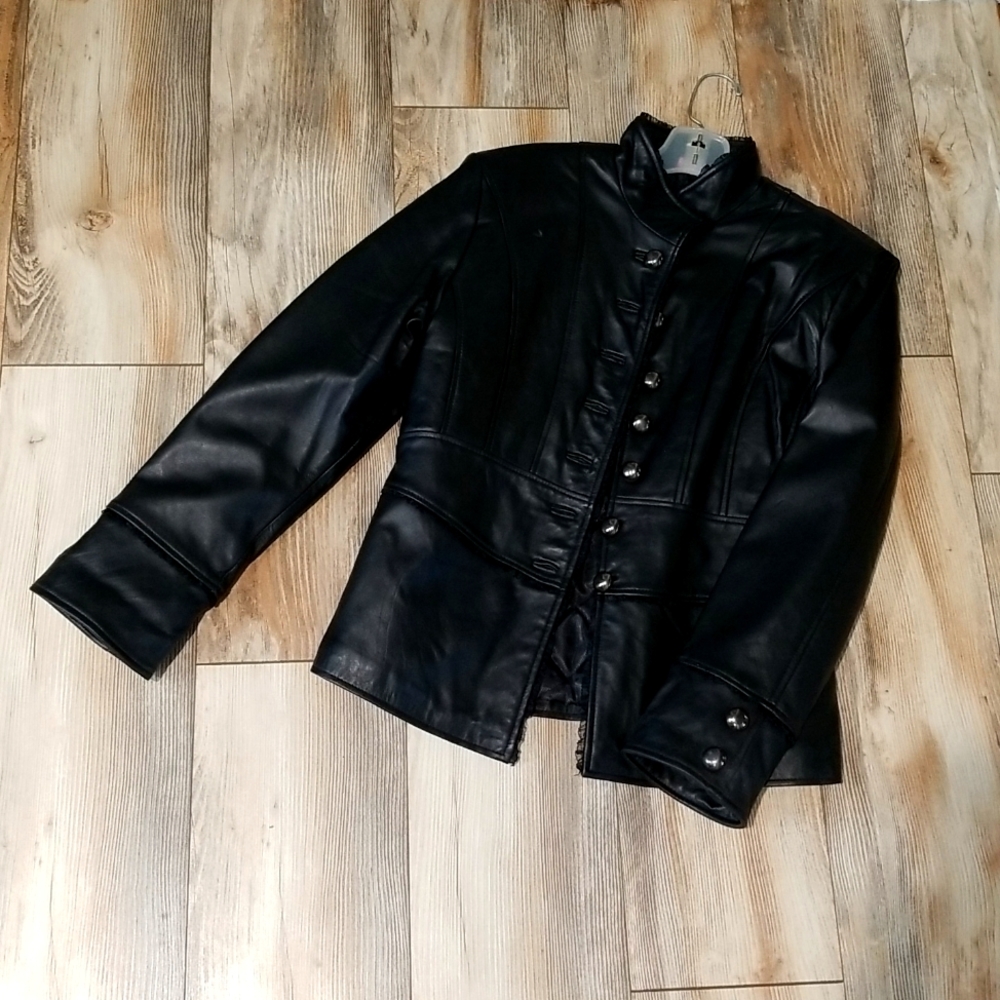 Leather coat